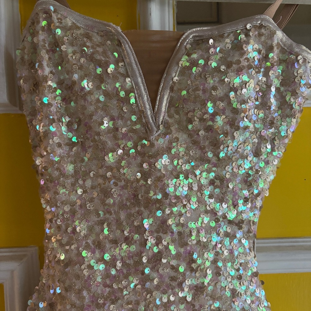 Sequin Fringe Dress, Sleeveless Party Cocktail Dance Dress, flapper costune - Picture 8 of 12